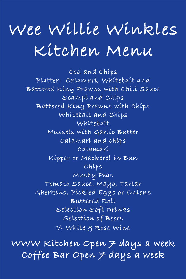 Wee Willy Winkle's Kitchen Menu